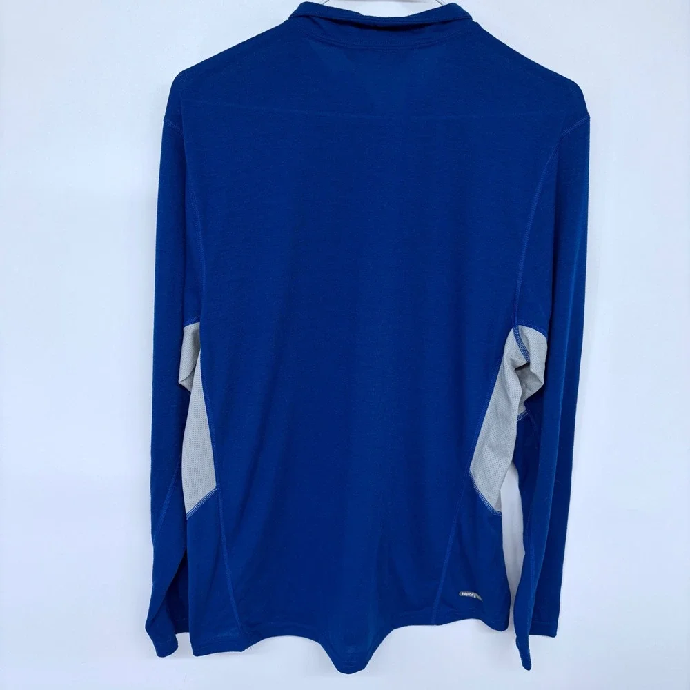 Mens The North Face 1/2 Zip Running‎ Shirt Medium VaporWick Blue Breathable